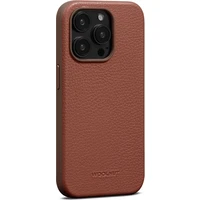 Woolnut kožený kryt pre iPhone 15 Pro hnedý - Puzdra