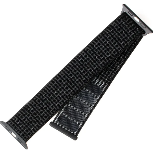 FIXED Nylon Strap nylonový pásik pre Apple Watch 42/44/45mm reflexne čierny - Remienky - Obrázok 2V1DF00101