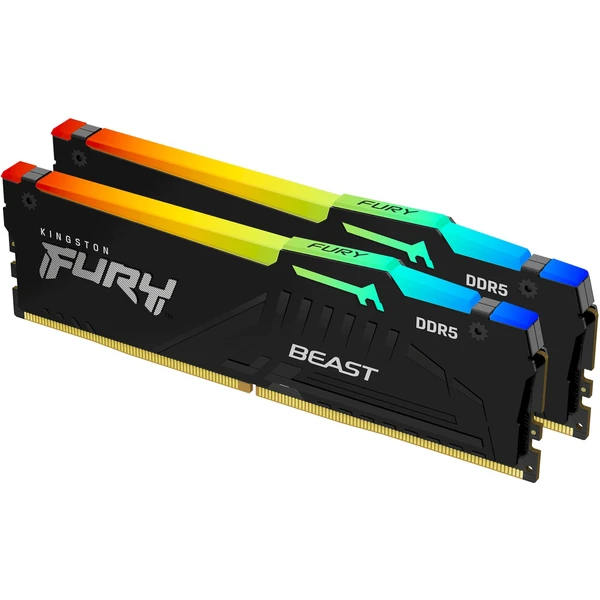 Kingston FURY Beast Black RGB DDR5 128GB 5600MT/s CL36 DIMM (2x64GB) EXPO/XMP - Operačné pamäte - Hlavný obrázok