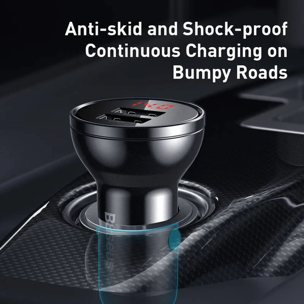 Baseus 24W 2x USB nabíjačka do auta šedá - Nabíjačky - Obrázok 2XTL000K01