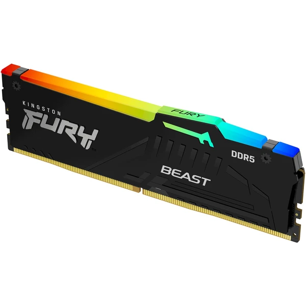 Kingston FURY Beast Black RGB DDR5 16GB 6400MT/s CL32 DIMM (1x16GB) EXPO/XMP - Operačné pamäte - Hlavný obrázok