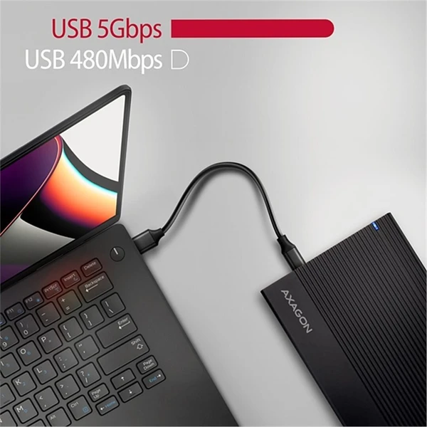 AXAGON EE35-GTR RIBBED externý box pre 3,5“ disk - Externé boxy - Obrázok 2YS6000701