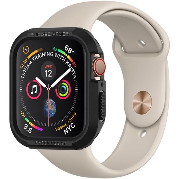 Spigen Rugged Armor kryt Apple Watch 45/44mm čierny