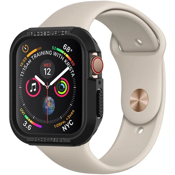 Spigen Rugged Armor kryt Apple Watch 45/44mm čierny - Puzdra - Hlavný obrázok
