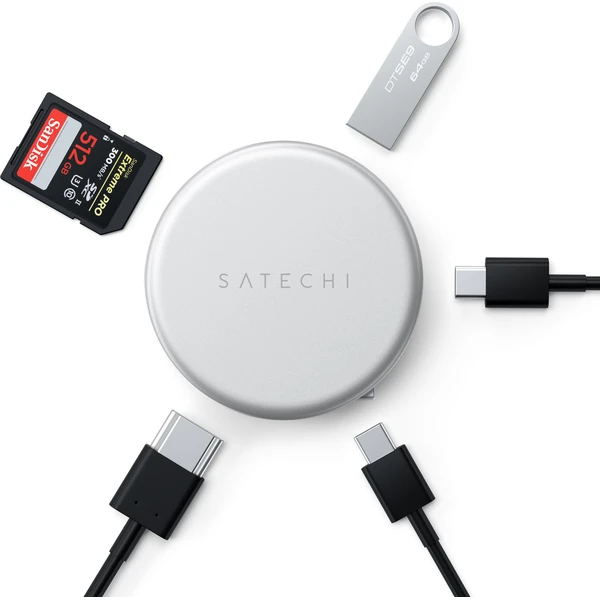 Satechi OntheGo 5-v-1 Multiport Adapter (1x HDMI 4K 60Hz, 1x USB-C až 5 Gbps, 1x USB-A 3.0 až - USB huby - Obrázok 2a07d7426e1c46bcad00b2d1c8cbe27c