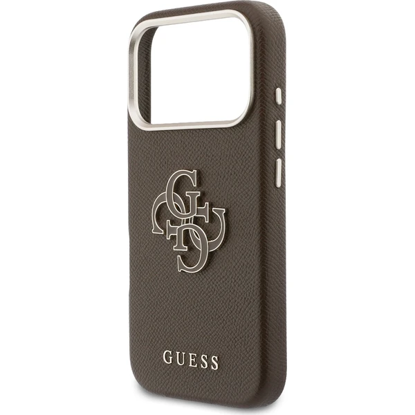 Guess PU Resin Logo kryt iPhone 17 Pro hnedý - Puzdra - Obrázok 2a164e5326964025bb96c87269e65f26