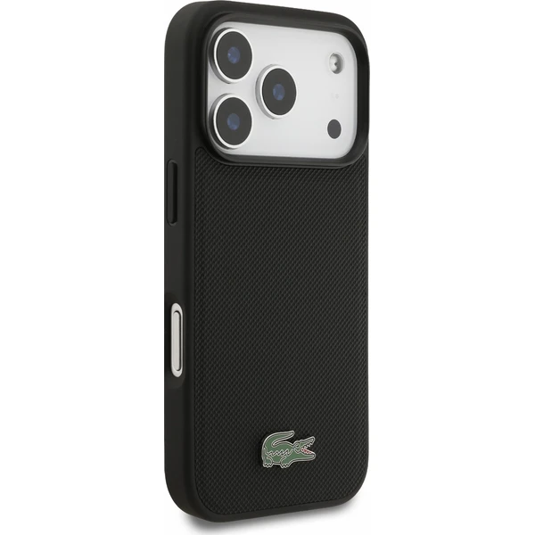 Lacoste PVC Iconic Petit Pique Metal Logo MagSafe Zadný kryt pre iPhone 18 Pro Black - Puzdra - Obrázok 2a2e2104932e49cbbf8586918c4850aa