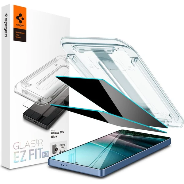 Spigen Glass TR EZ Fit HD (Privacy) tvrdené sklo Samsung Galaxy S25 Ultra (2 ks) - Ochranné fólie a sklo - Hlavný obrázok