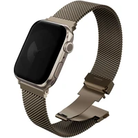 UNIQ DANTE PRE APPLE WATCH SELF-ADJUSTABLE MESH STEEL BAND 42/41/40MM - EMBER GOLD (EMBER GOLD) - Remienky