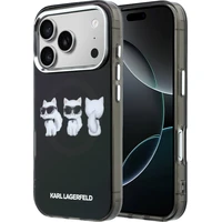 Karl Lagerfeld IML Choupette Trio Watercolor MagSafe kryt iPhone 17 Pro čierny - Puzdra