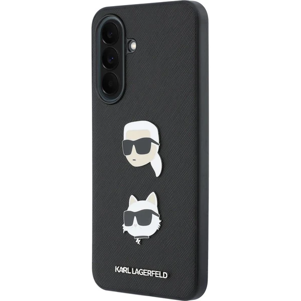 Karl Lagerfeld Liquid Silicone Metal Karl and Choupette kryt Samsung Galaxy A37 čierny - Puzdra - Obrázok 2a83b1380cd74deeb25ad083709224c1
