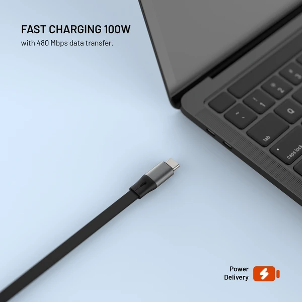 FIXED Retractable Cable navíjací kábel s USB-C/USB-C, 1m, PD 100W, 480Mbps sivý - Káble a redukcie - Obrázok 2aa0c45f832e48db847fd3c5ea189f43