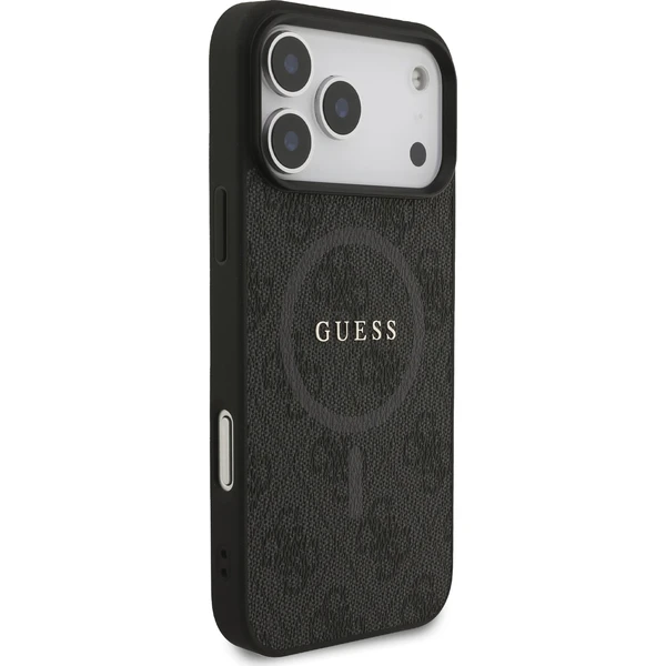 Guess PU Leather 4G Colored Ring MagSafe Zadný Kryt pre iPhone 17 Pro Max čierny - Puzdra - Obrázok 2aaf11b86bbd425484ce092b778c648d
