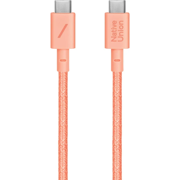Native Union Belt Cable USB-C/USB-C kábel 1,2 m, 60W marhuľový - Káble a redukcie - Obrázok 2abac70588fc4492bdd93eb67a476f0a