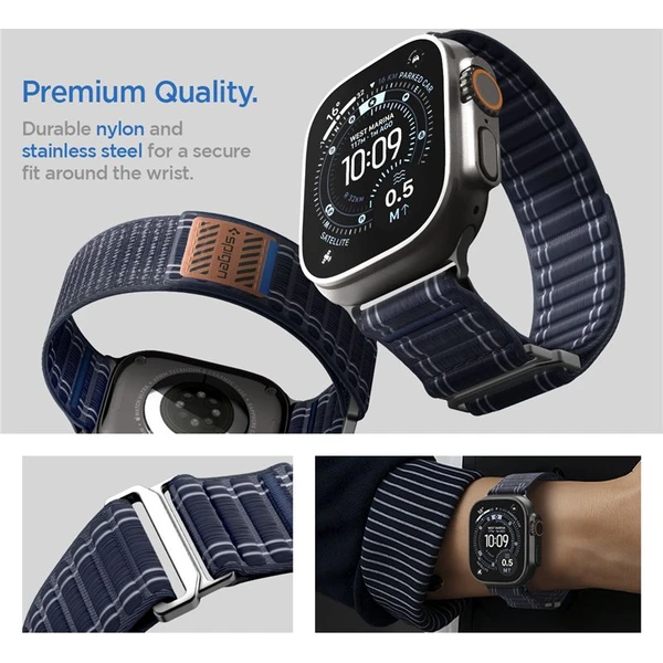 Spigen Fabric Band remienok (suchý zips) Apple Watch 49/46/45/44mm námornícka modrá - Remienky - Obrázok 2aca91e5b5794fbfb32be9d941ea4bc4