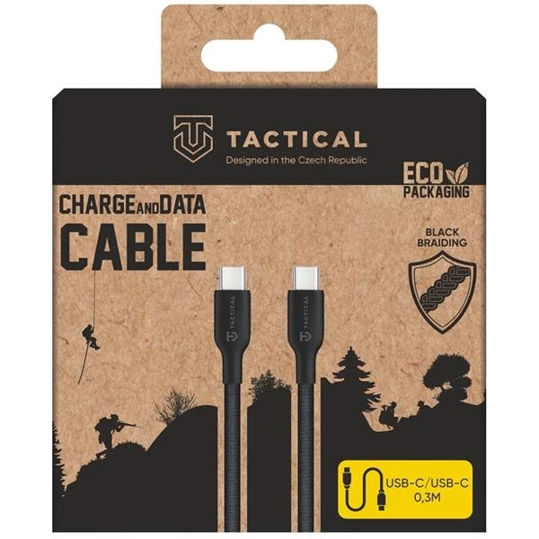 Tactical Stitch Thread USB-C/USB-C napájací kábel 60W 0,3m čierny - Káble a redukcie - Obrázok 2ad8012f191c48c58c618232de1e5c93