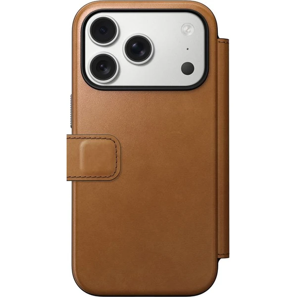Nomad Modern Leather Folio MagSafe kožené puzdro iPhone 17 Pro English Tan - Puzdra - Obrázok 2b00655f8a1646ada28f271c5153c152