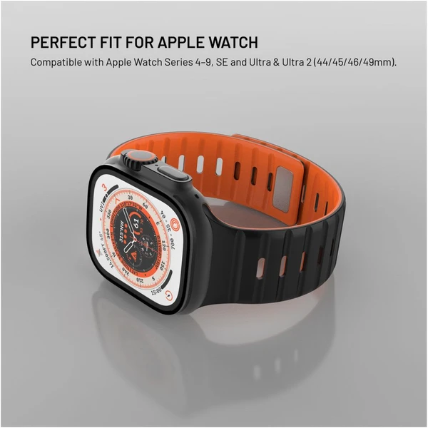 FIXED Silicone Magnetic Strap remienok Apple Watch 44/45/46/49mm čierny - Remienky - Obrázok 2b396a06aa0e4a44858baab884020678
