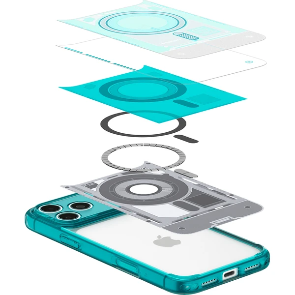 Spigen Ultra Hybrid MagSafe kryt iPhone 18 Pro Max/17 Pro Max c-one bondi blue - Puzdra - Obrázok 2b3bf625a0e949c4a61066c1a98d7a29