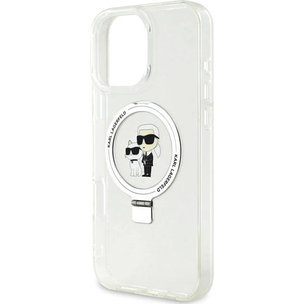 Karl Lagerfeld Ringstand Karl and Choupette MagSafe kryt pre iPhone 16 Pro Max biely - Puzdra - Obrázok 2b4ff225be6f4620bec1a9f5d9fcbe9c