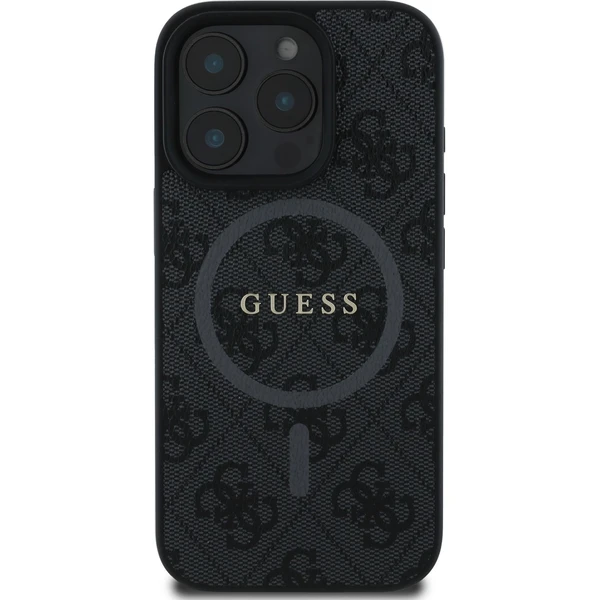 Guess PU Leather 4G Colored Ring MagSafe kryt iPhone 16 Pro Max čierny - Puzdra - Obrázok 2b5aaba091ec400a82212689d8293ccc