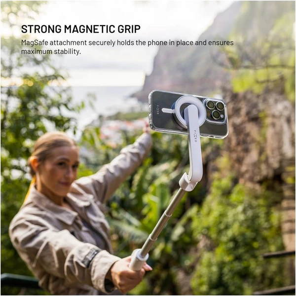Selfie stick s tripodom FIXED MagSnap s podporou MagSafe a bezdrôtovou spúšťou, biely - Držiaky - Obrázok 2bbb278fb5eb4d228e7d24eaa47d7115