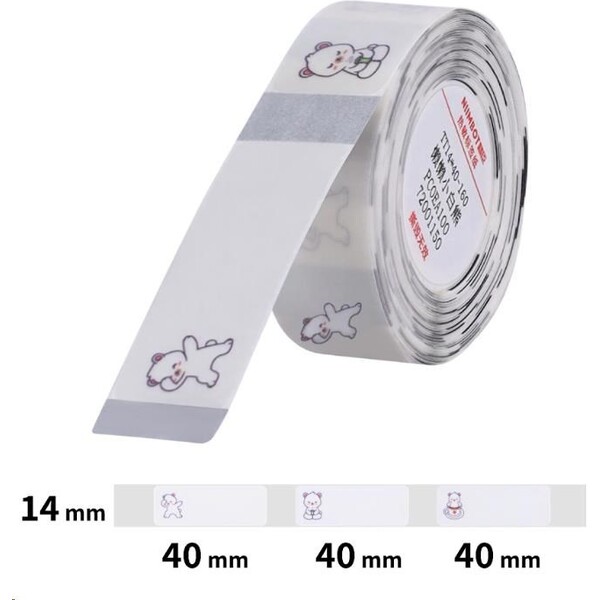 Niimbot štítky T 14x40mm 160ks pre D11, D11-M, D110, D110-H Medvieďa priehľadné