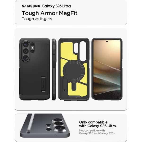 Spigen Tough Armor MagSafe kryt Samsung Galaxy S26 Ultra čierny - Puzdra - Obrázok 2c40f44eb90444d8830a2dac30a9616d