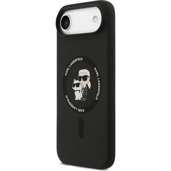 Karl Lagerfeld Liquid Silicone Karl a Choupette MagSafe kryt iPhone Air čierny - Puzdra - Obrázok 2c500f109334428d8fd904c40399f60f