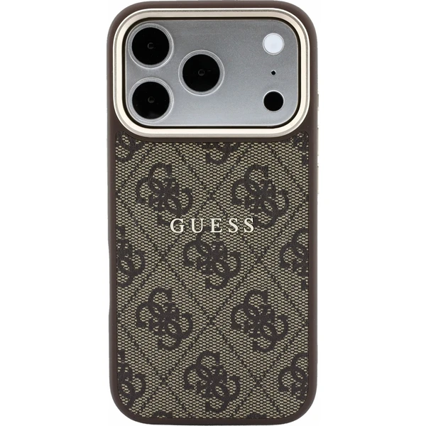 Guess PU Leather 4G Gold Frame Embossed MagSafe Zadný kryt pre iPhone 18 Pro Max Brown - Puzdra - Obrázok 2c522702ba1f4b6fbd7edf76782c9c02