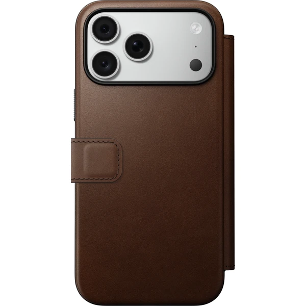 Nomad Modern Leather Folio MagSafe kožené puzdro iPhone 17 Pro Max/18 Pro Max Brown - Puzdra - Obrázok 2c60edb030494e9badddd46324527927