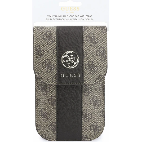 Guess PU 4G Stripe Metal Logo taška na telefon hnědá - Puzdra - Obrázok 2c7f070f0e164d34989dd417b08b0cbf