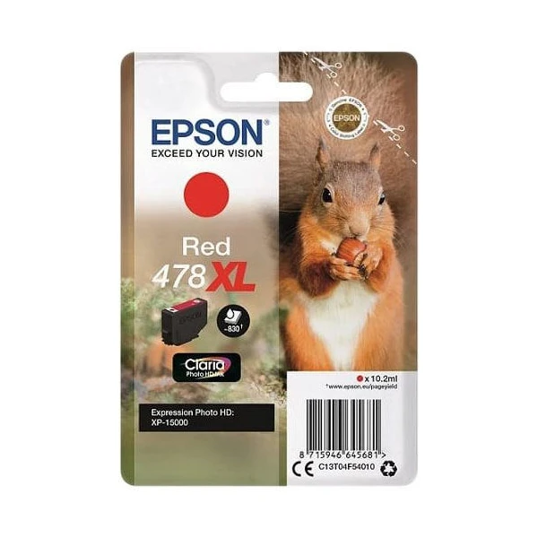 Epson 478XL Squirrel Claria Photo HD červený - Tonery - Hlavný obrázok