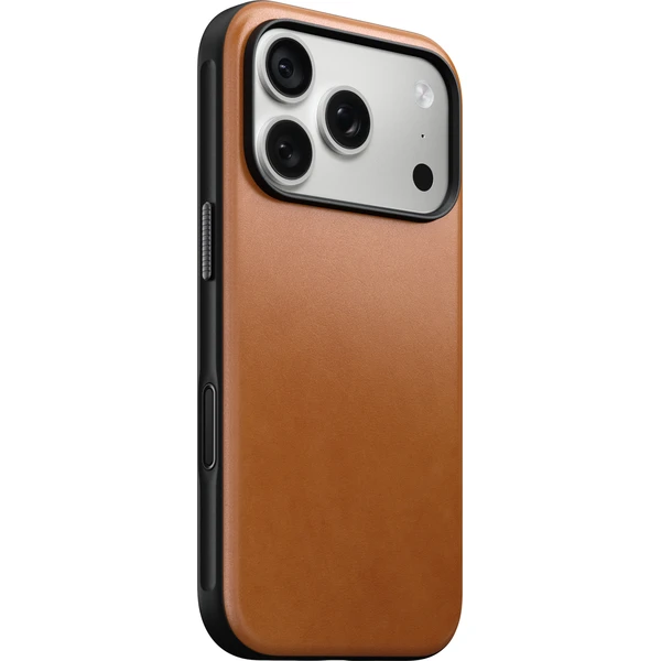Nomad Modern Leather (Horween) MagSafe kožený kryt iPhone 17 Pro/18 Pro Saddle - Puzdra - Hlavný obrázok