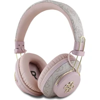 Guess PU 4G Metal Logo ENC bezdrôtové slúchadlá ružová - Slúchadlá