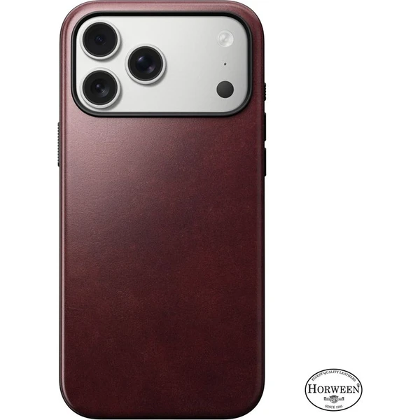 Nomad Modern Leather Case (Horween) MagSafe kožený kryt iPhone 17 Pro Max Burgundy - Puzdra - Obrázok 2cf4f40d75e94c44aeaf9b5a5d03d40a