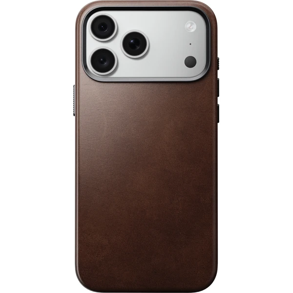 Nomad Traditional Leather (Horween) MagSafe kožený kryt iPhone 17 Pro Max/18 Pro Max Rustic Brown - Puzdra - Obrázok 2cf6e9091ea44272a59339c45e0af77c