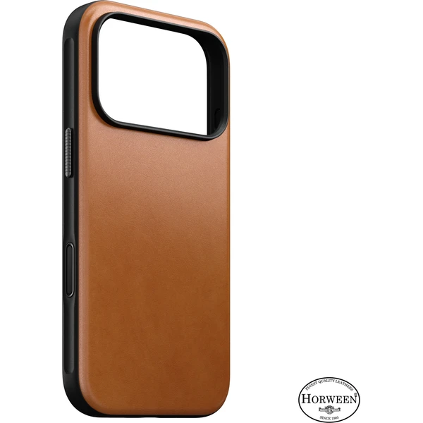 Nomad Modern Leather (Horween) MagSafe kožený kryt iPhone 18 Pro Saddle - Puzdra - Hlavný obrázok