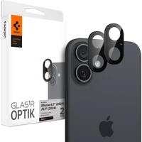 Spigen Glass tR Optik sada skiel iPhone 16/16 Plus čierna (2-pack) - Ochranné fólie a sklo