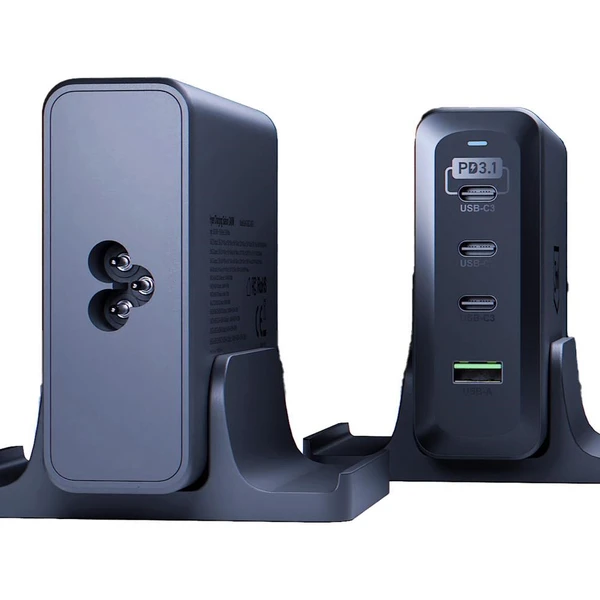 3mk Hyper Charging Station nabíjacia stanica, 240W, GaN, 3x USB-C + 1x USB-A čierna - Nabíjačky - Obrázok 2d96b19b39ff4ac085f231534810ed86