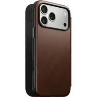 Nomad Modern Leather Folio MagSafe kožené púzdro iPhone 17 Pro Max Brown - Puzdra