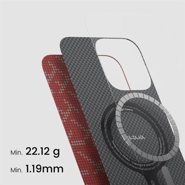 Pitaka Tactile Woven Case kryt iPhone 16 Pre PTK Red/Gold - Puzdra - Obrázok 2dd178db7538406b8dfc97e0707b6725
