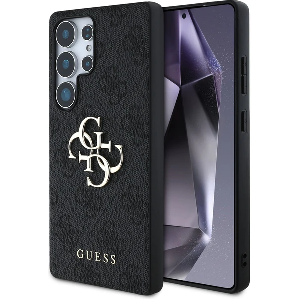 Guess PU 4G Metal Logo kryt Samsung Galaxy S25 Ultra sivý - Puzdra - Hlavný obrázok