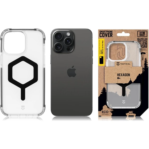 Tactical MagForce Hexagon kryt Apple iPhone 15 Pro Max čierny - Puzdra - Obrázok 2e15b521eb7a4c6bbda42ee3e0a1eea2