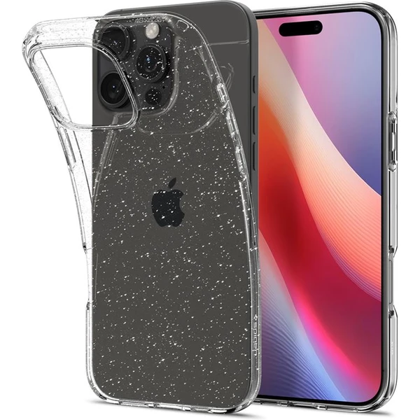 Spigen Liquid Crystal Glitter kryt iPhone 16 Pro crystal quartz - Puzdra - Hlavný obrázok