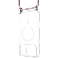 FIXED MagPure Neck kryt s ružovou šnúrkou na krk pre Apple iPhone 18 Pro Max - Puzdra