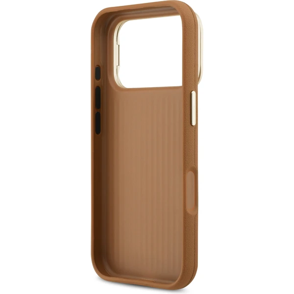 Guess PU Grained 4G Logo Stand Camera Frame kryt iPhone 17 Pro hnedý - Puzdra - Obrázok 2ebfddb4f1cd40aea91b80281387f493