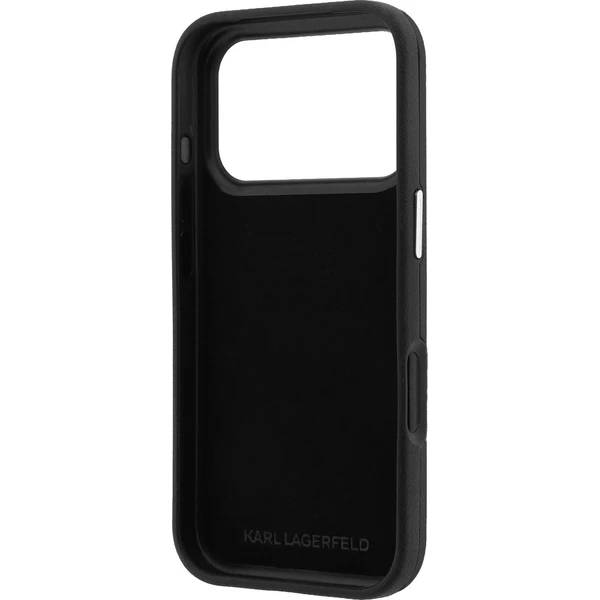 Karl Lagerfeld PU Semi Wrap Saffiano K&CH Heads kryt iPhone 18 Pro černý - Puzdra - Obrázok 2ec2f43f20ff4c3cbb646679ed2258e9