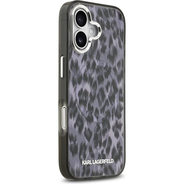 Karl Lagerfeld IML Leopard MagSafe kryt iPhone 17 sivý - Puzdra - Obrázok 2f14a18f60cd43b8b20cdea65342fb9a