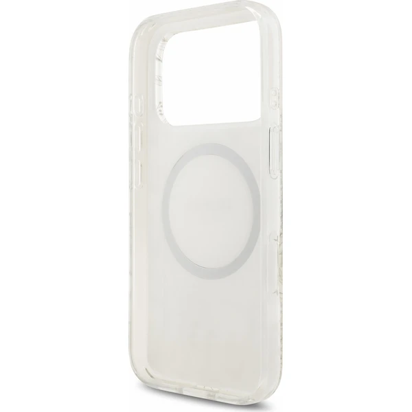 Guess IML Flowers Allover Strap MagSafe Zadný kryt pre iPhone 18 Pro White - Puzdra - Obrázok 2f3e2cad539942c3b957419e32a0afc7